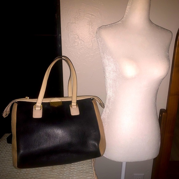 Marc Jacobs Spot On Colorblocked Large Satchel black and brown - Picture 13 of 14